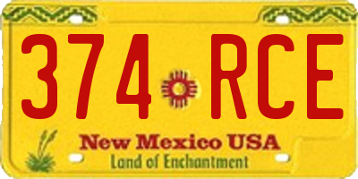 NM license plate 374RCE