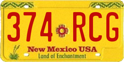 NM license plate 374RCG