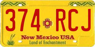 NM license plate 374RCJ