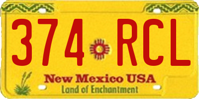 NM license plate 374RCL