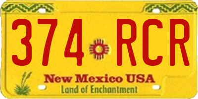 NM license plate 374RCR