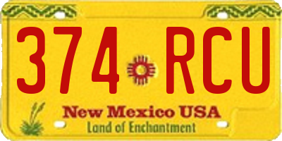 NM license plate 374RCU