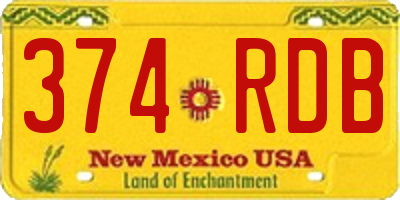 NM license plate 374RDB