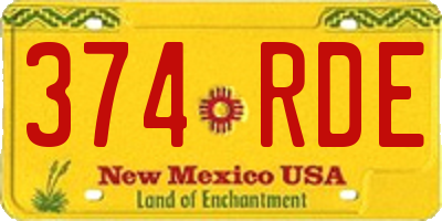 NM license plate 374RDE