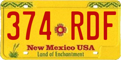 NM license plate 374RDF