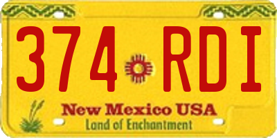 NM license plate 374RDI