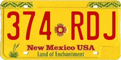 NM license plate 374RDJ