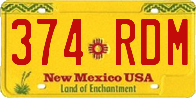 NM license plate 374RDM