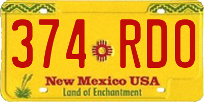 NM license plate 374RDO