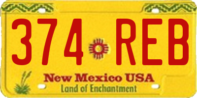 NM license plate 374REB