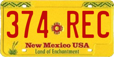 NM license plate 374REC