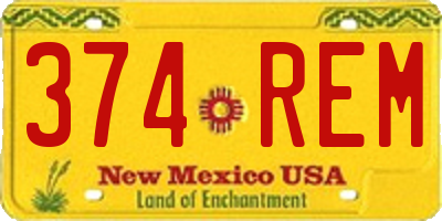 NM license plate 374REM