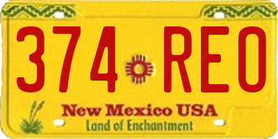 NM license plate 374REO