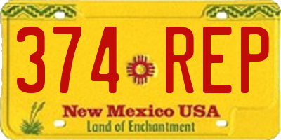 NM license plate 374REP