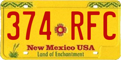 NM license plate 374RFC