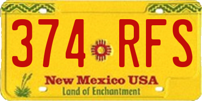 NM license plate 374RFS