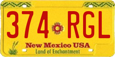 NM license plate 374RGL