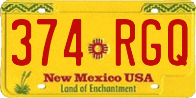 NM license plate 374RGQ
