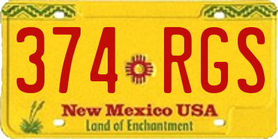 NM license plate 374RGS