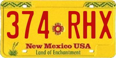 NM license plate 374RHX