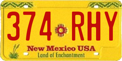 NM license plate 374RHY