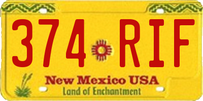 NM license plate 374RIF
