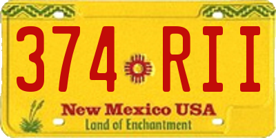 NM license plate 374RII