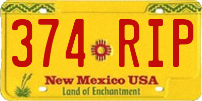 NM license plate 374RIP