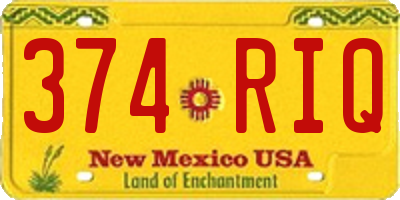 NM license plate 374RIQ