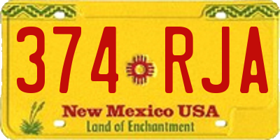 NM license plate 374RJA