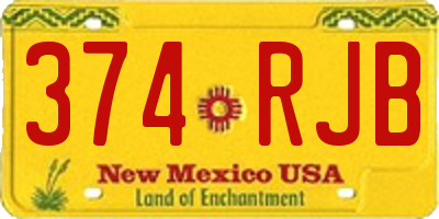 NM license plate 374RJB