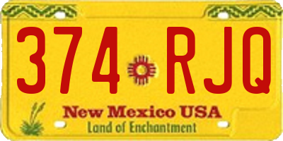NM license plate 374RJQ