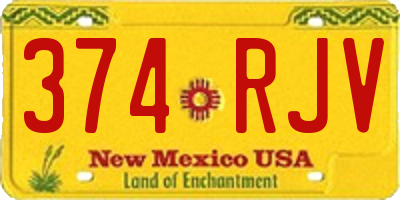 NM license plate 374RJV