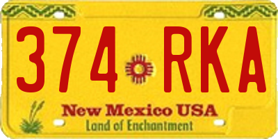 NM license plate 374RKA