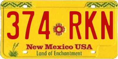 NM license plate 374RKN