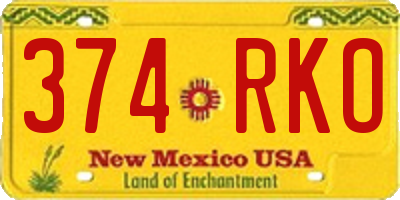 NM license plate 374RKO