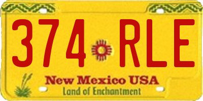 NM license plate 374RLE