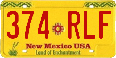 NM license plate 374RLF