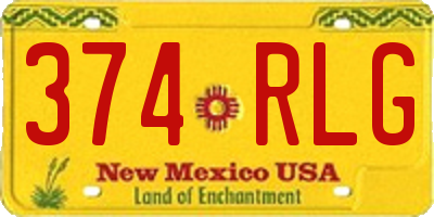 NM license plate 374RLG