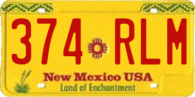 NM license plate 374RLM