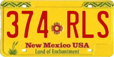 NM license plate 374RLS