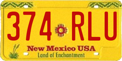 NM license plate 374RLU