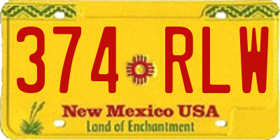 NM license plate 374RLW