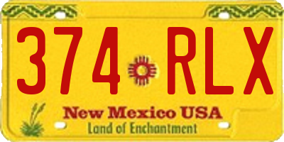NM license plate 374RLX