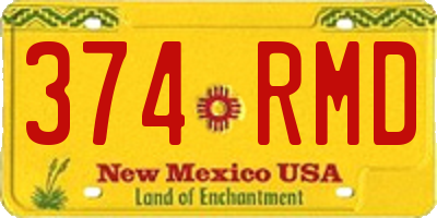 NM license plate 374RMD