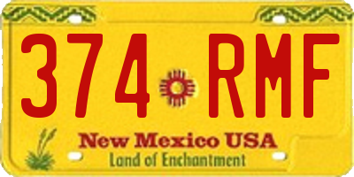 NM license plate 374RMF