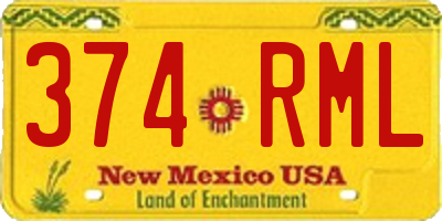 NM license plate 374RML