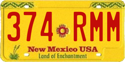 NM license plate 374RMM