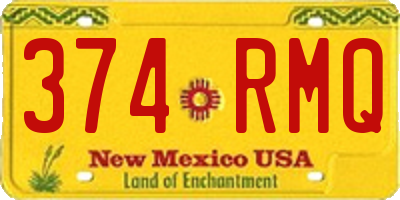 NM license plate 374RMQ