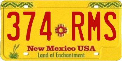 NM license plate 374RMS